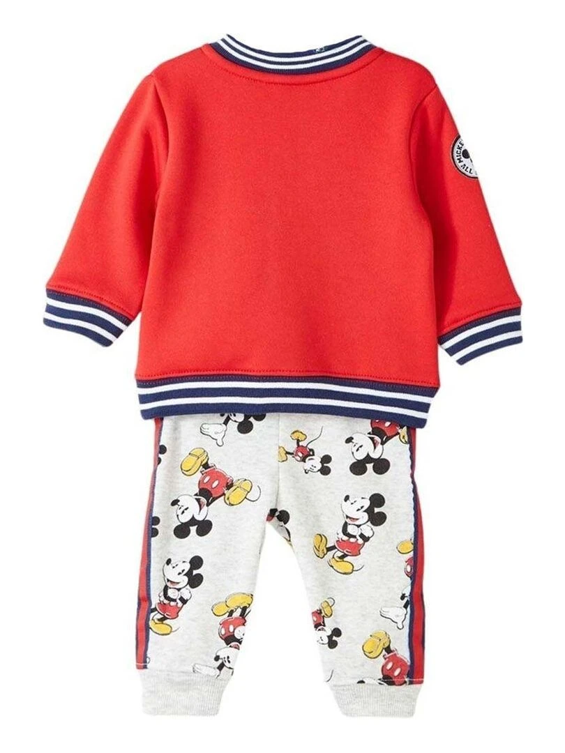Disney Ensemble Veste pantalon bébé garçon Imprimé Mickey Rouge