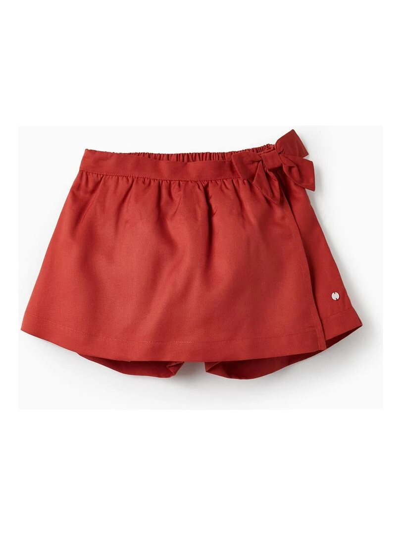 Jupe short en lyocell pour fille ATLANTIC COMPANY Rouge foncé