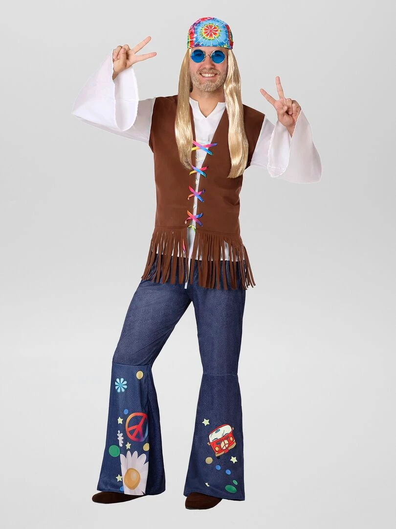 Déguisement de Hippie 2 pièces Blanc