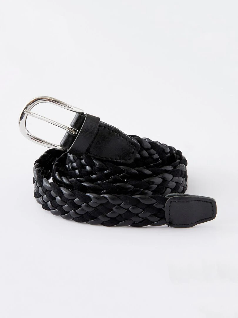 Ceinture tressée bicolore Damart Noir