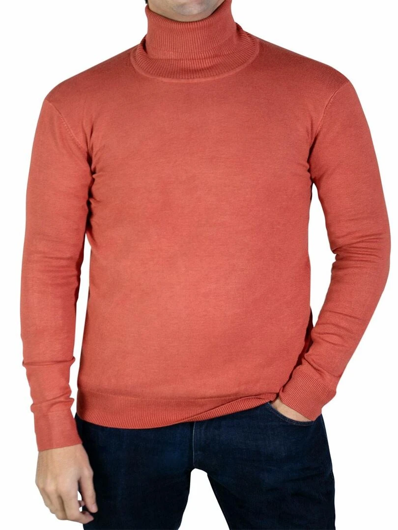Pull manches longues col roulé Kebello   Orange