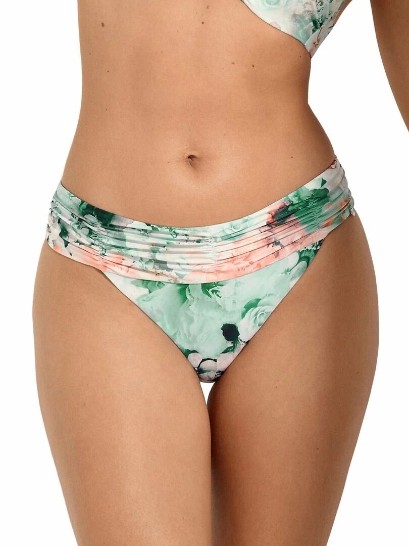 Bas maillot slip de bain taille haute Japan Vert
