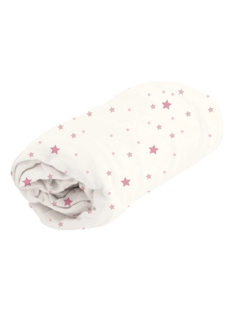 Drap housse étoile Jolly (70 x 140 cm) Rose
