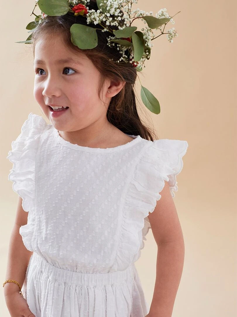 Robe cérémonie à volants    Noukie's   Blanc