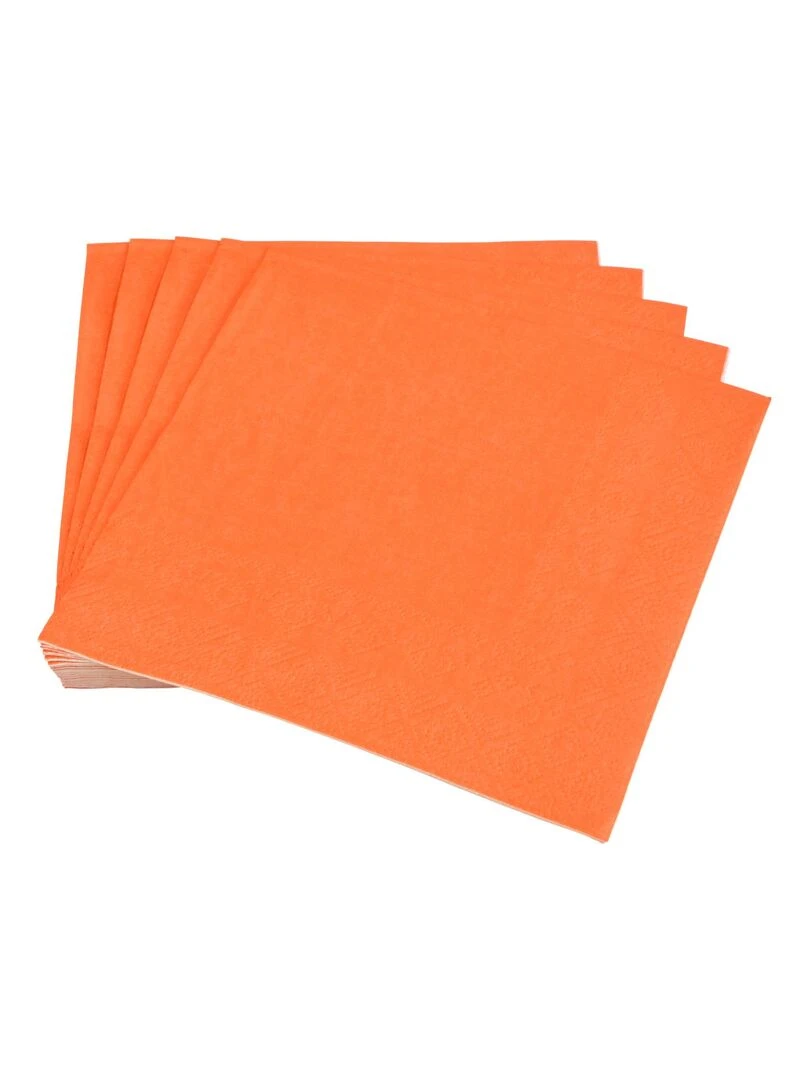 Lot de 20 serviettes en papier Tendance Uni Marron cappuccino
