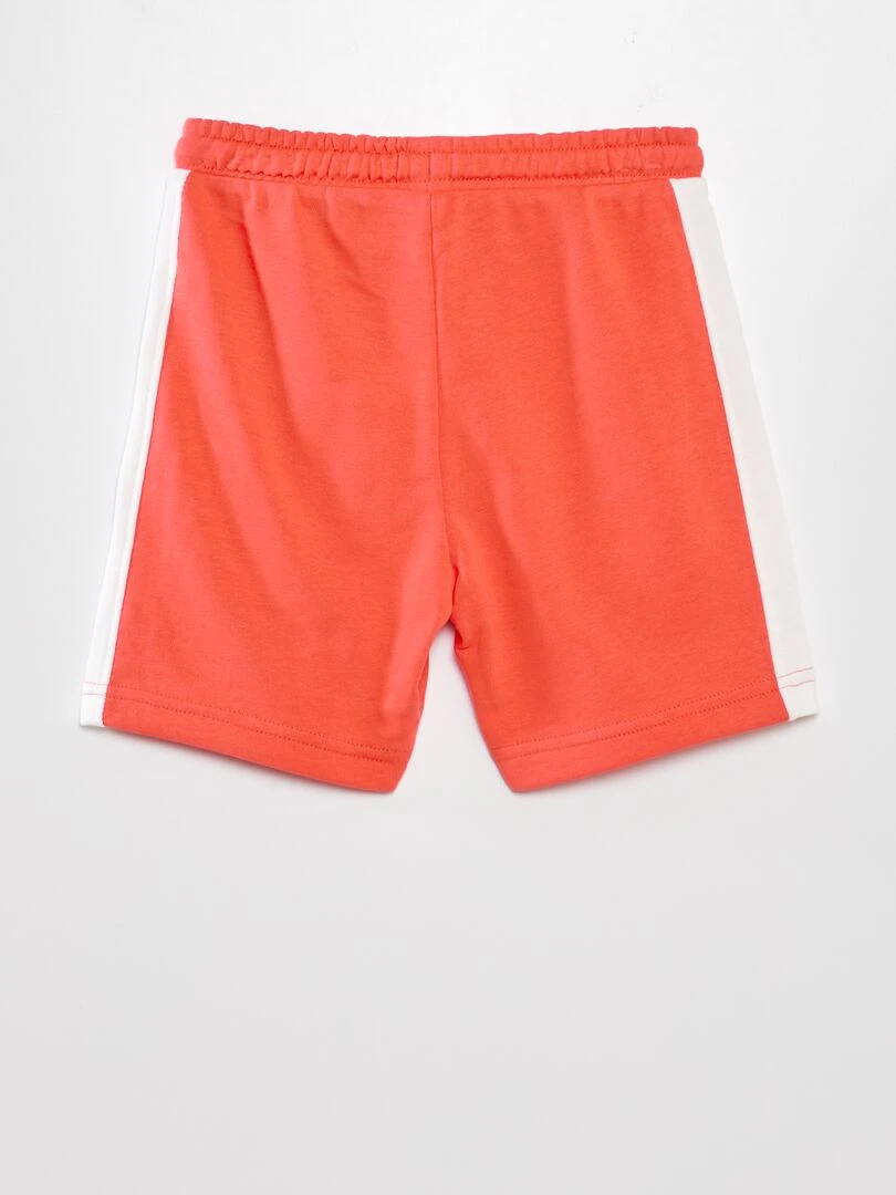 Short en molleton fin Rouge