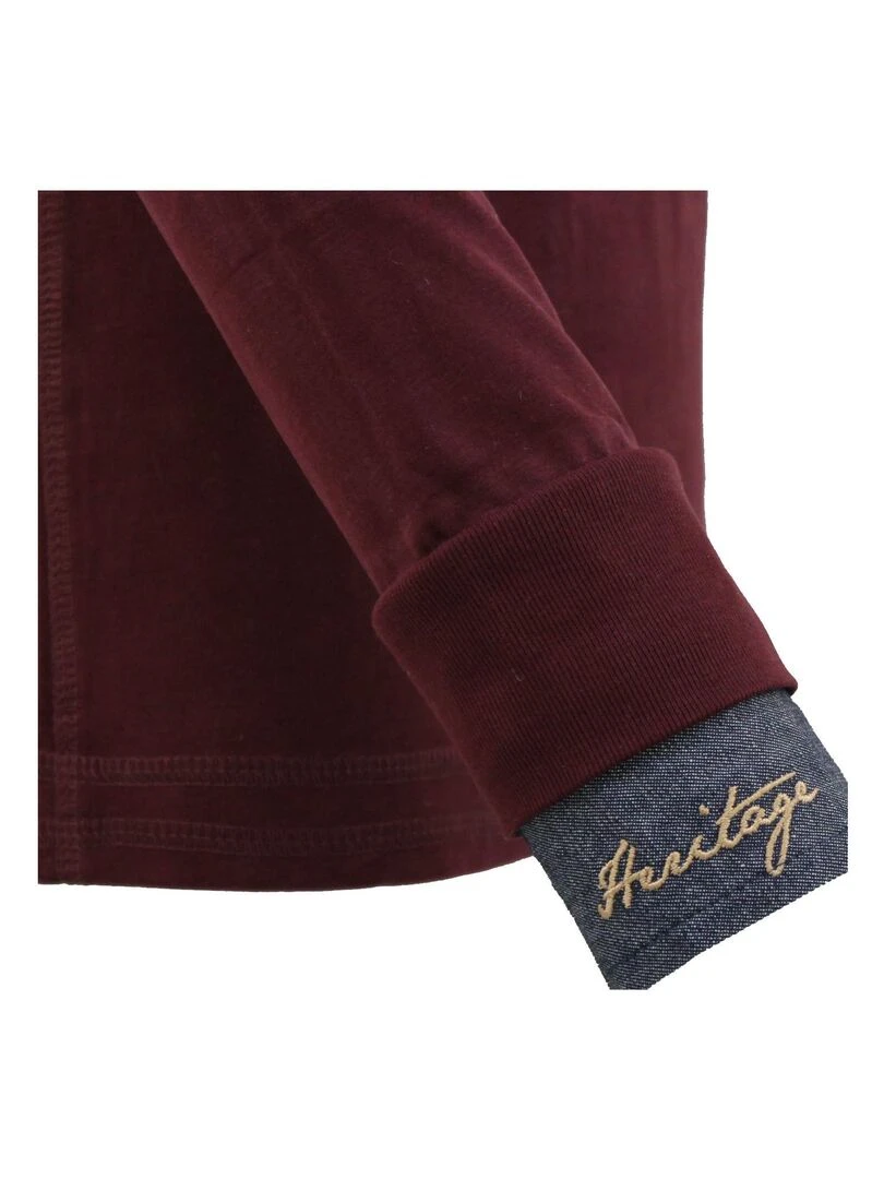 Polo manches longues garçon ECAZBA   HARRY KAYN   Bordeaux