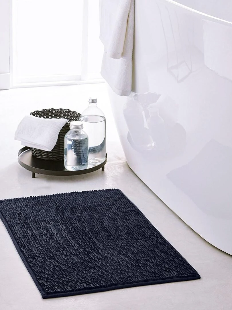 Tapis de bain Bubble uni 'ESSENTIAL' 'TODAY' Bleu marine