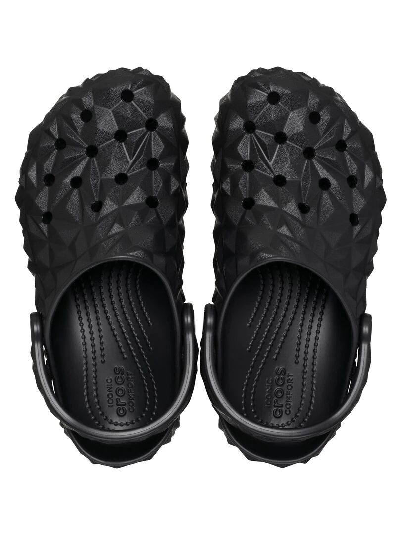 Sabot à Enfiler Crocs Classic Geometric Cloq   Noir