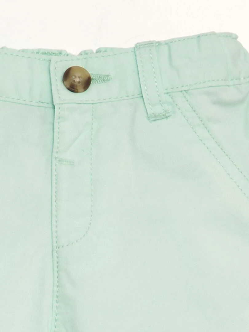 Short chino en twill   Vert