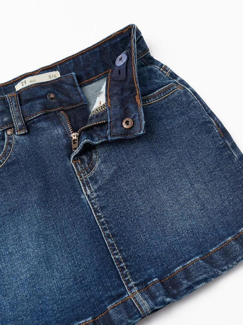 Mini Jupe En Denim En Coton Pour Fille  THE WAVE TRIBE   Bleu