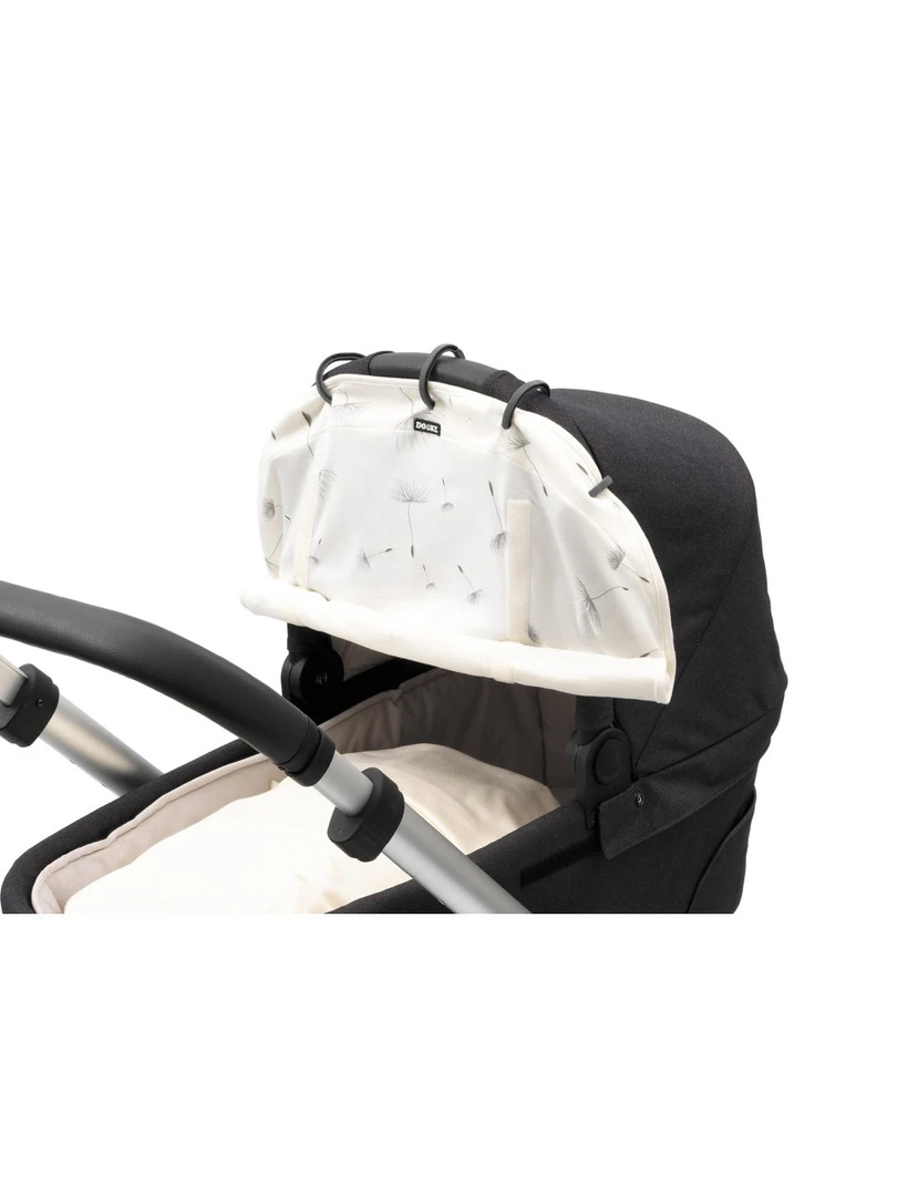 Dooky   Pare soleil De Poussette   Pissenlits   Blanc