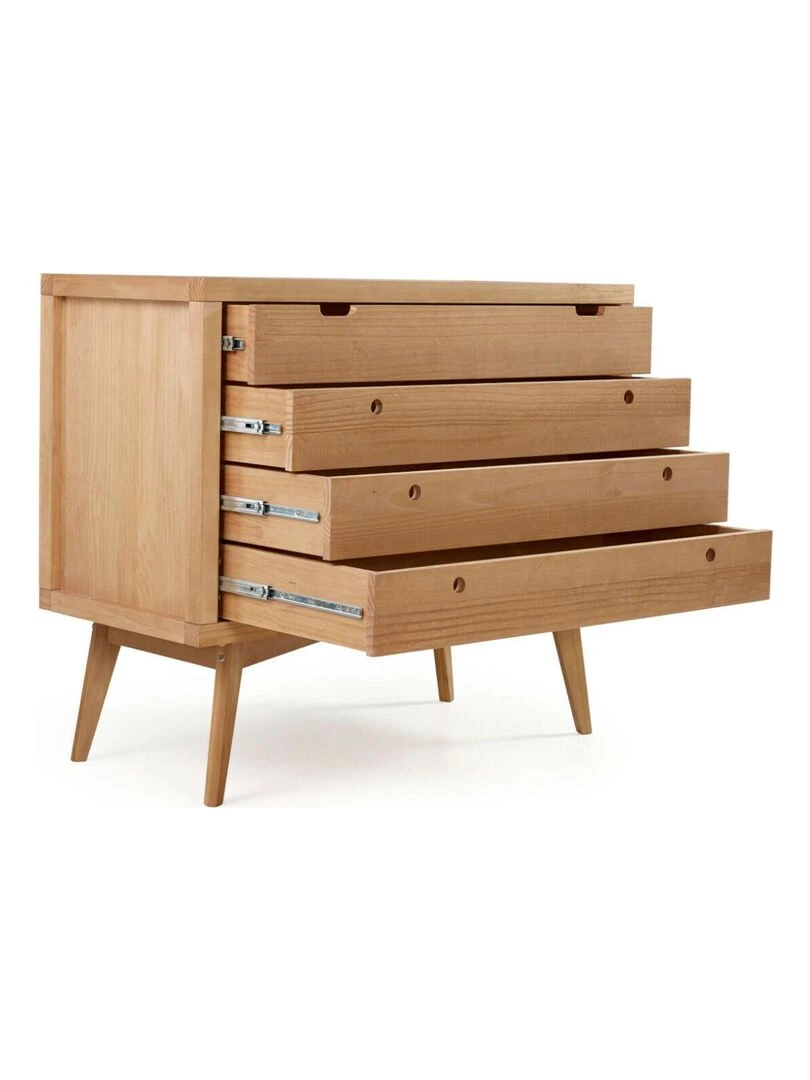 Commode à langer 4 tiroirs Marley   AKITEN RETAIL   Marron