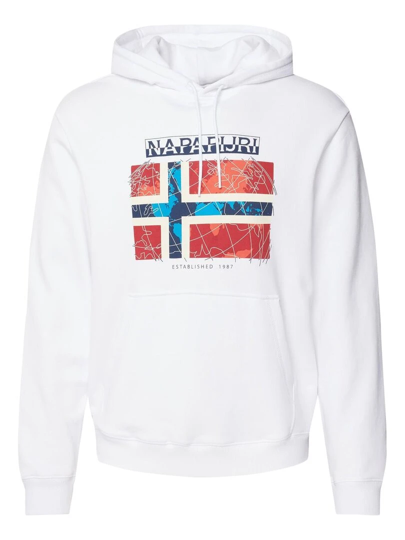 Sweat à Capuche Napapijri B Guiro H Blanc