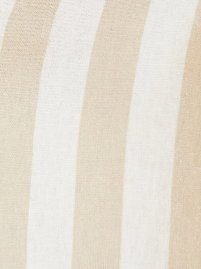 Robe rayée mélange lin   Damart   Beige