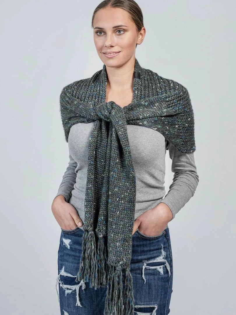 Echarpe Cabra   Made in UE   gris anthracite