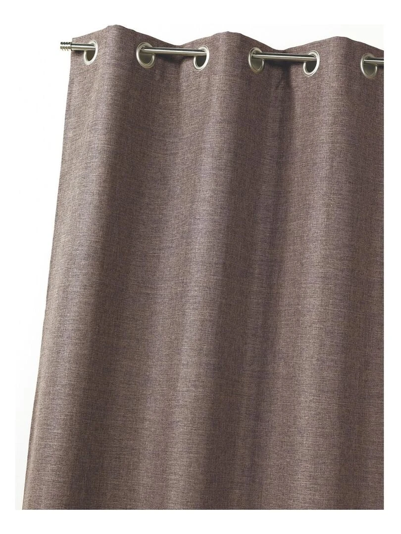 Rideau uni occultant et isolant thermique avec doublure polaire Taupe