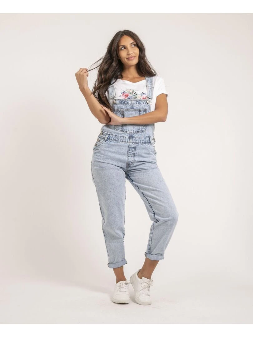 Salopette en denim ENA   Bleu clair