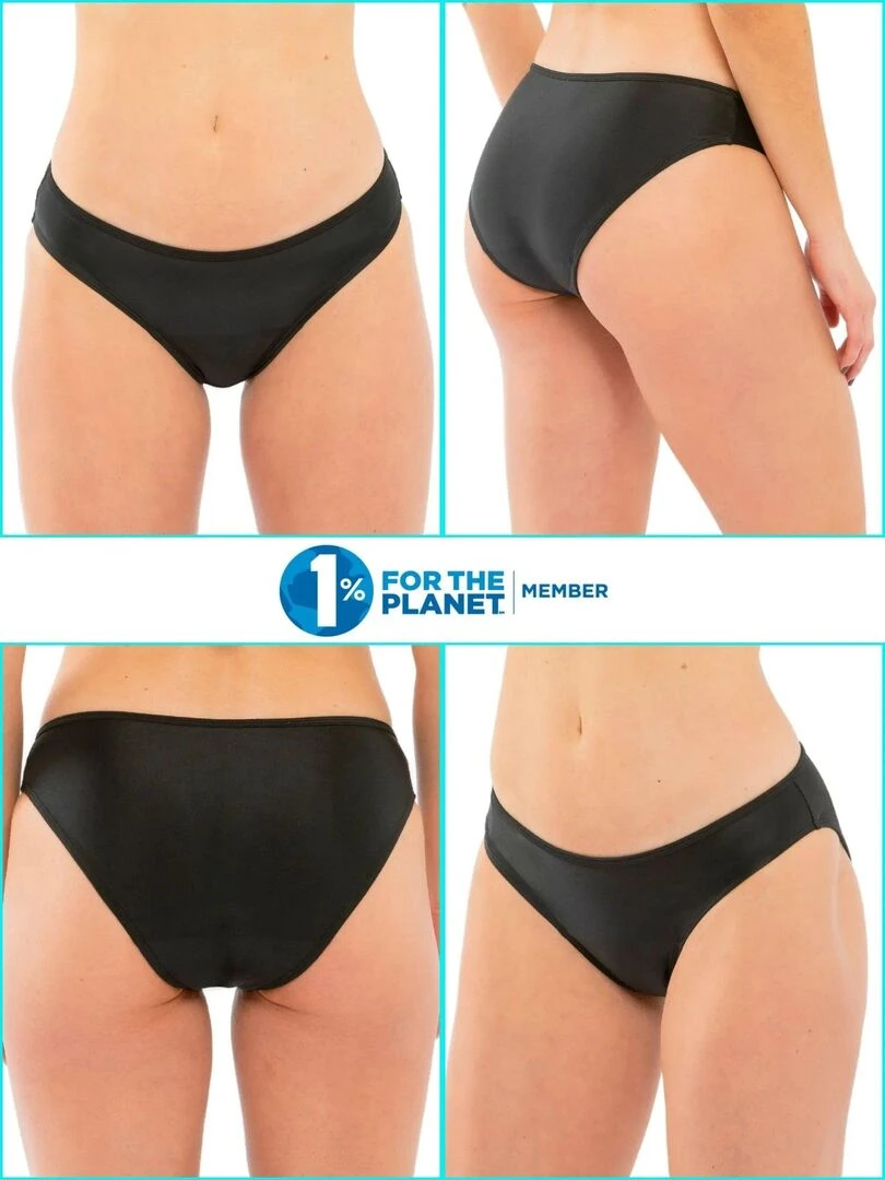 Bas de Maillot de bain Menstruel   Flux moyen   Eva   Noir