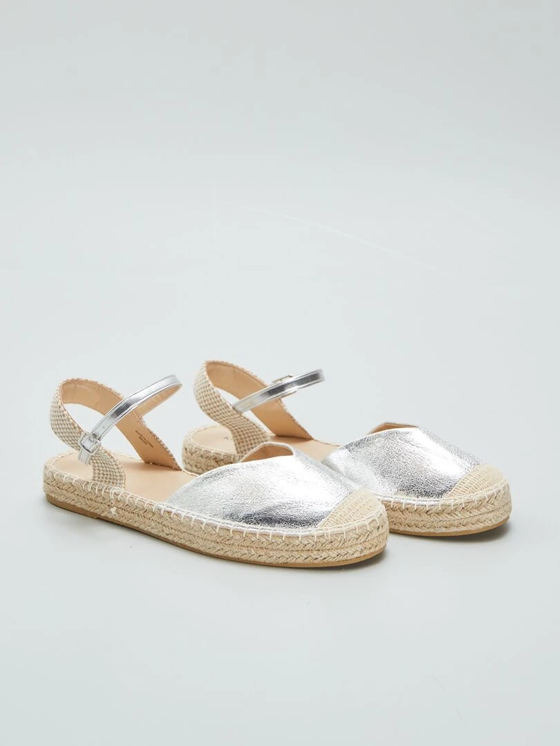 Sandales fermées espadrilles Gris