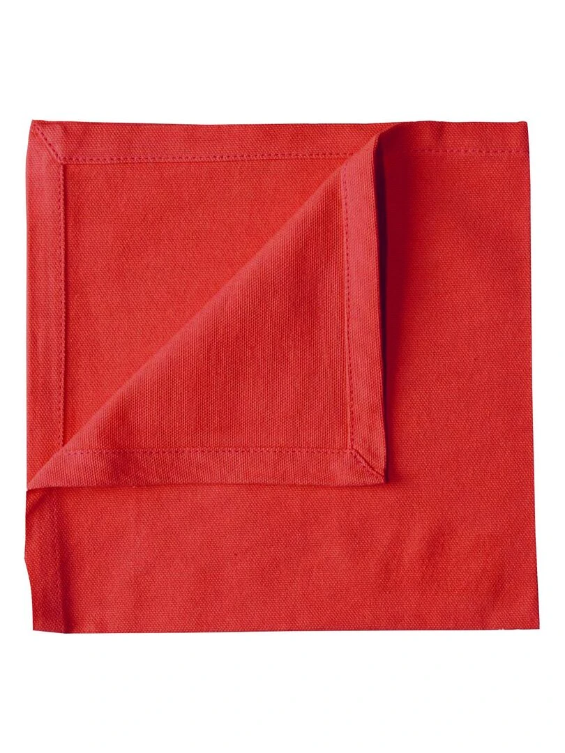 Serviette de table unie et colorée Rouge