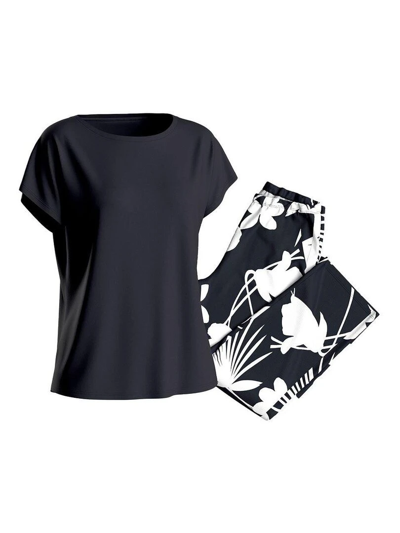 Ensemble pyjama long 100% lyocell collection Sharon   Bleu