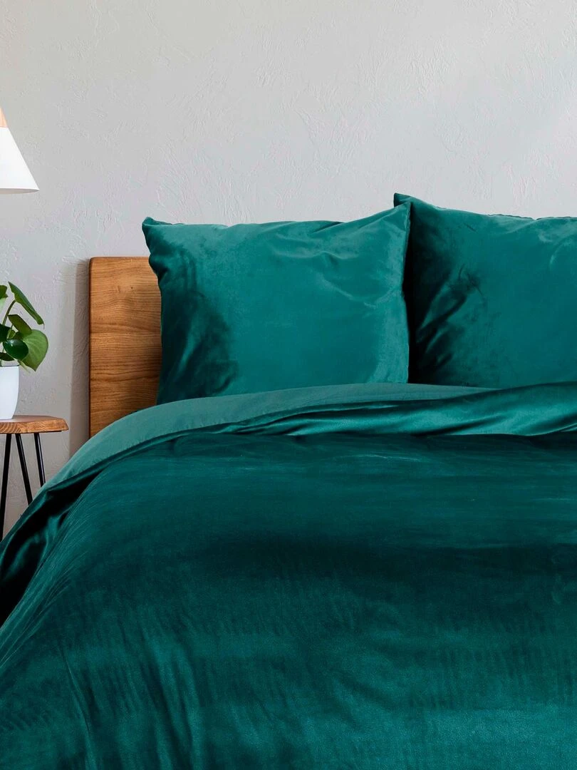 Parure Housse de couette Collection Velours Vert émeraude