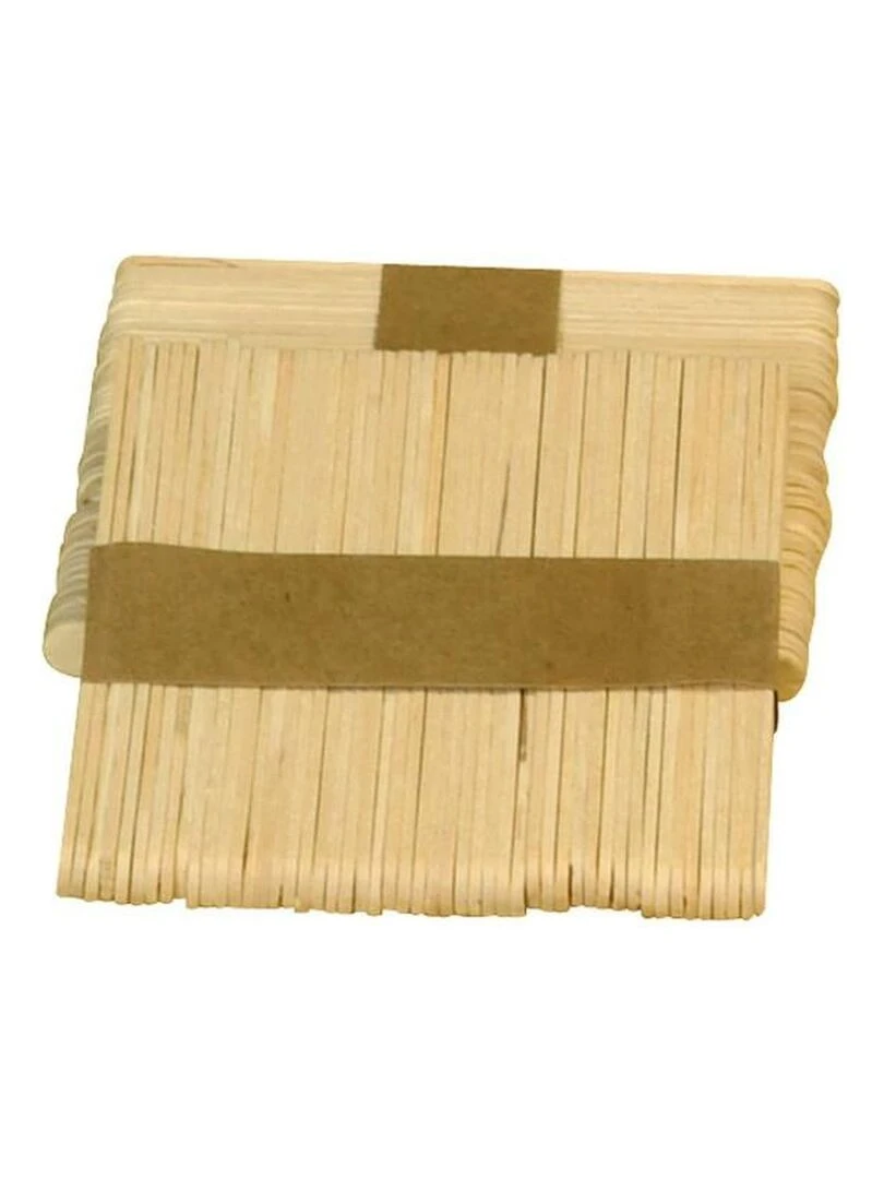 600 bâtonnets à glace en bois 11 cm Marron