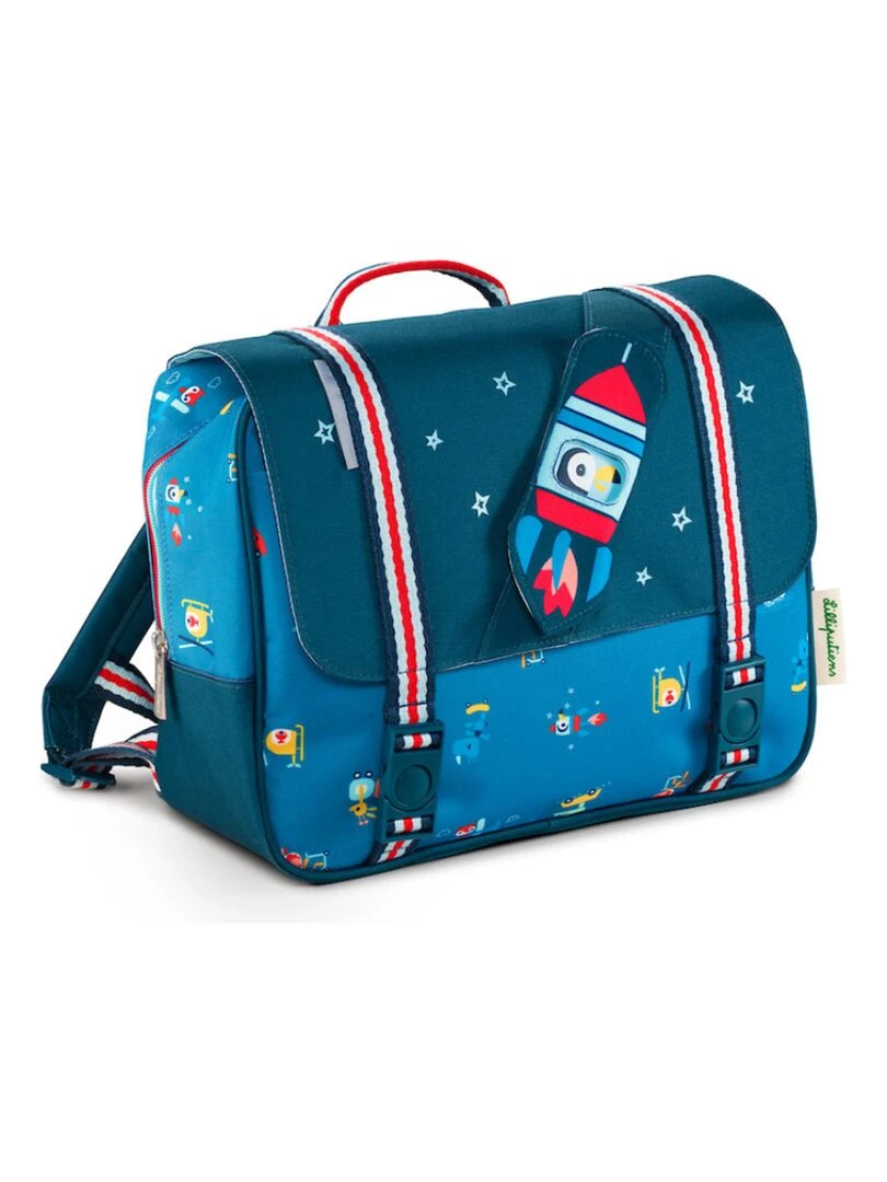 Cartable maternelle fusée En route Bleu