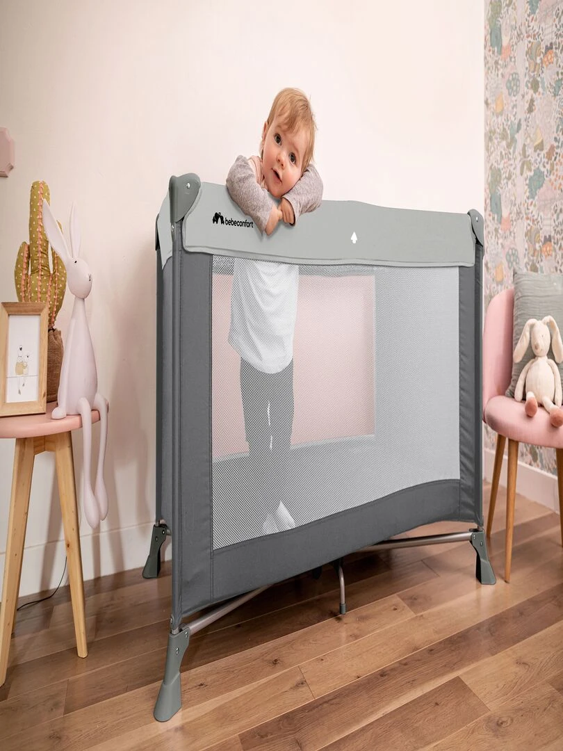 BEBECONFORT Soft dreams Lit bébé  Lit parapluie  De la naissance à 3 ans (jusqu'à 15kg)  Sleepy bear   Blanc Gris