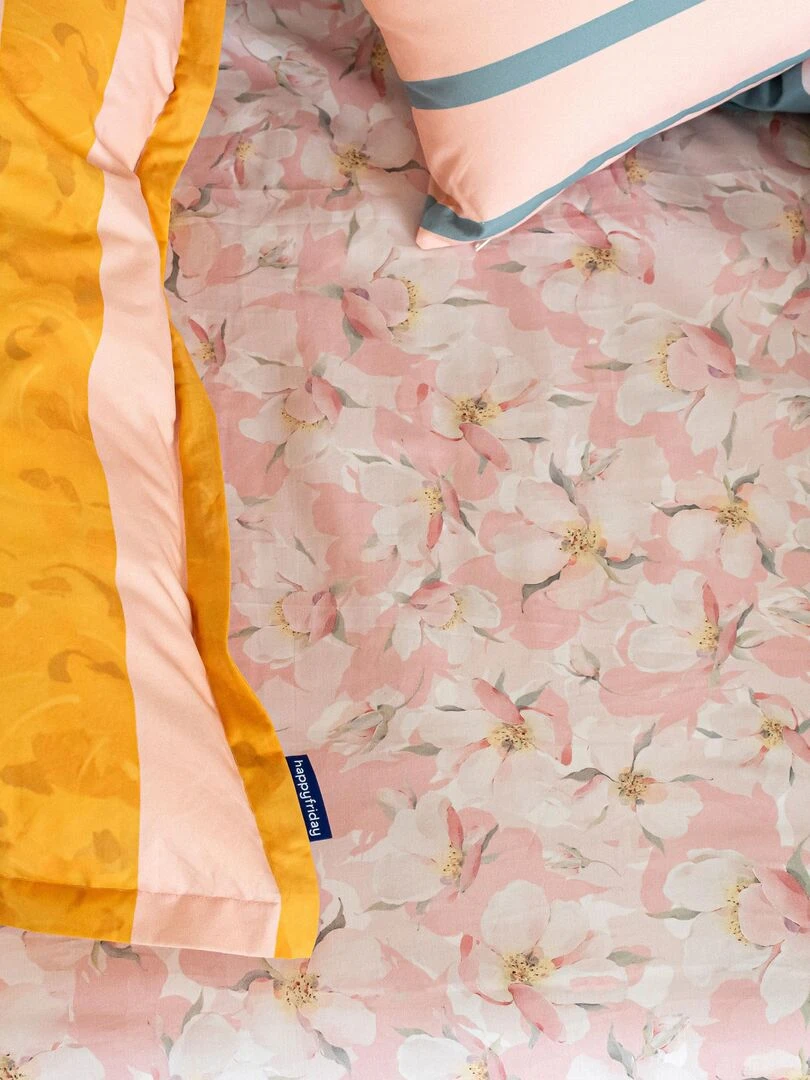 Drap housse Spring blossom "Happyfriday" Multicolore