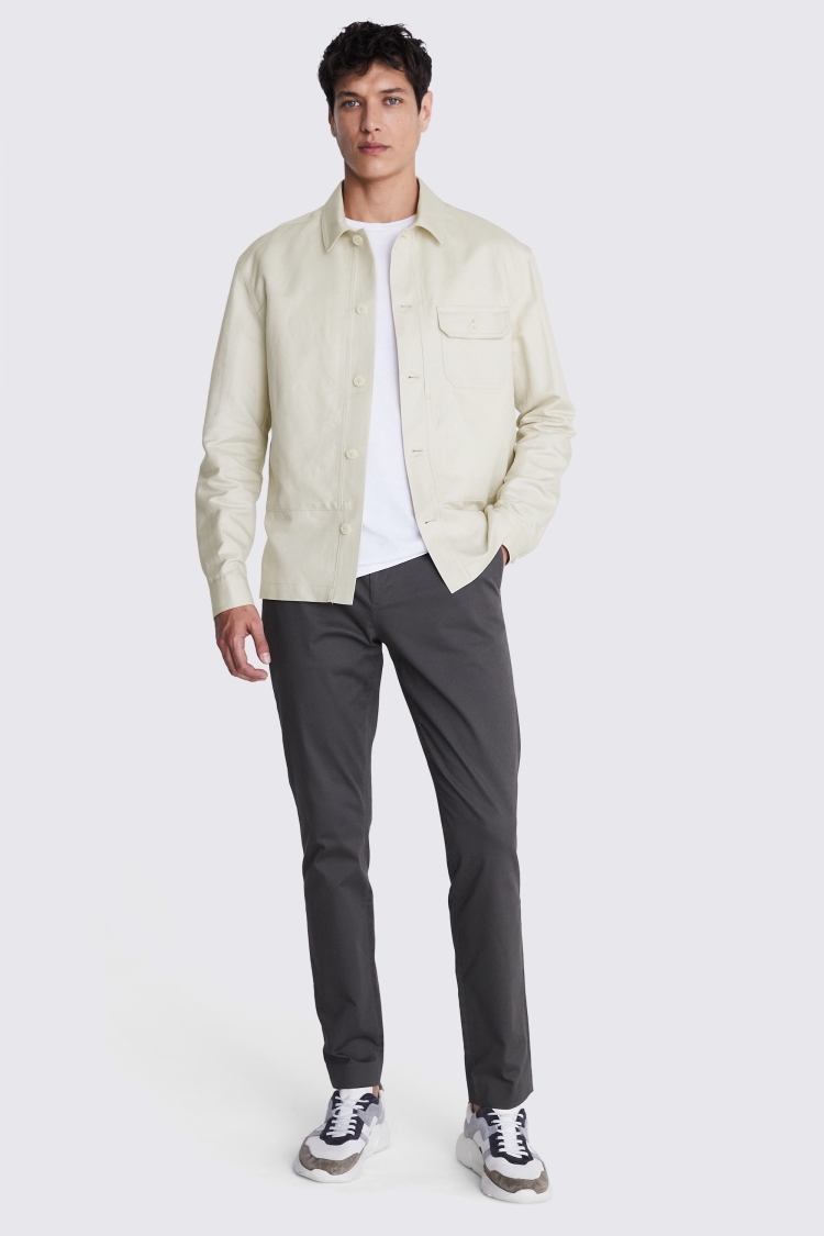 Navy Denim Three Pocket Shacket   Buy Online at Moss