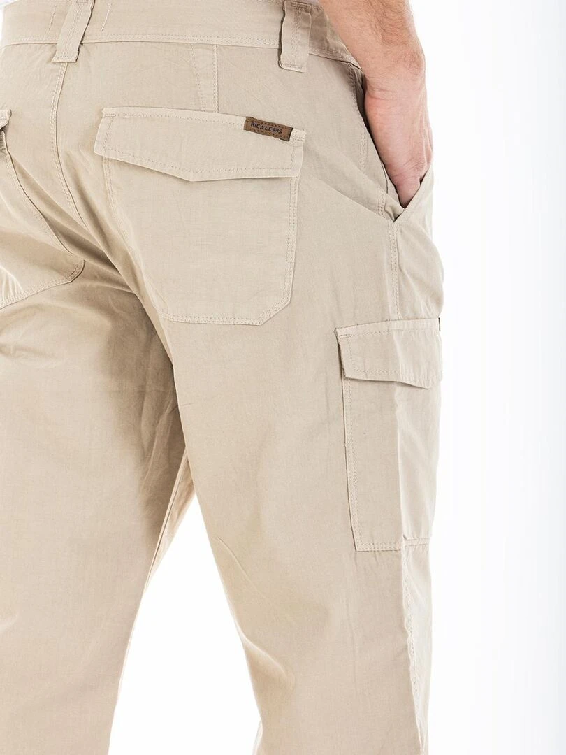 Pantacourt coton coupe carpenter CEDRIC 'Rica Lewis'   Beige