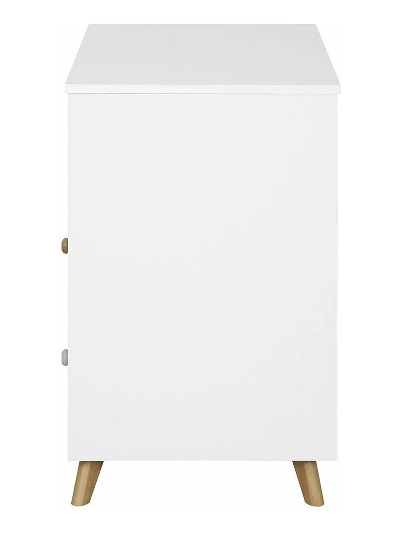Commode 2 tiroirs bébé Kombu   AKITEN RETAIL   Blanc Marron