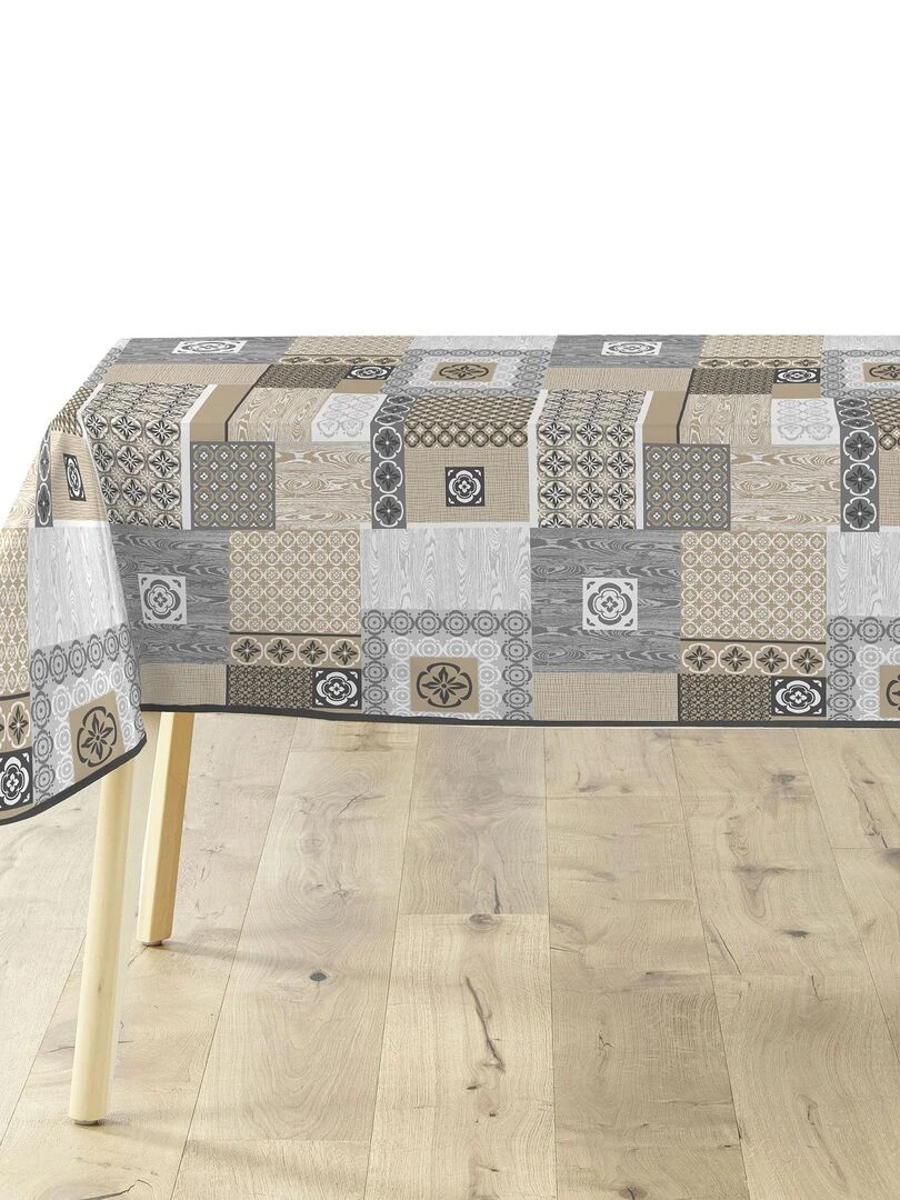 Nappe rectangle PVC 140 x 240 cm Costa   Beige