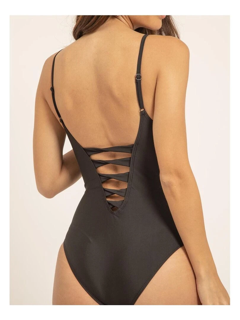 Maillot 1 pièces découpes GISELLE   Noir