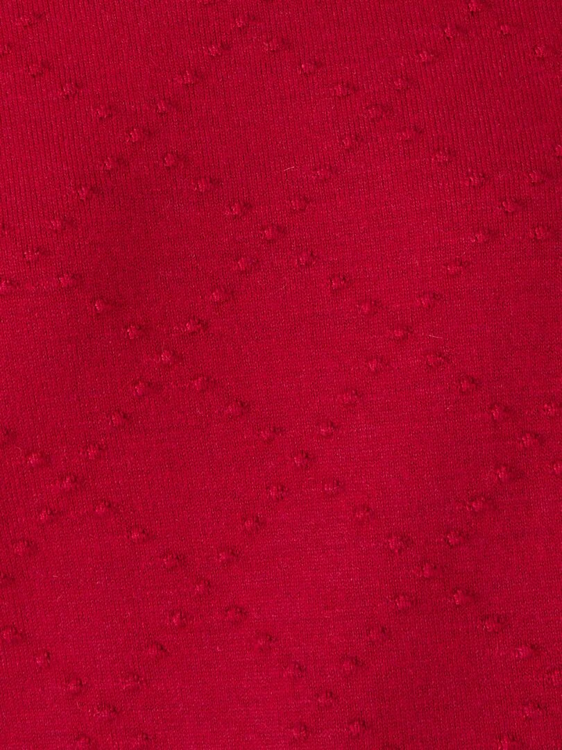 Pull motif losanges   Damart   Rouge cerise