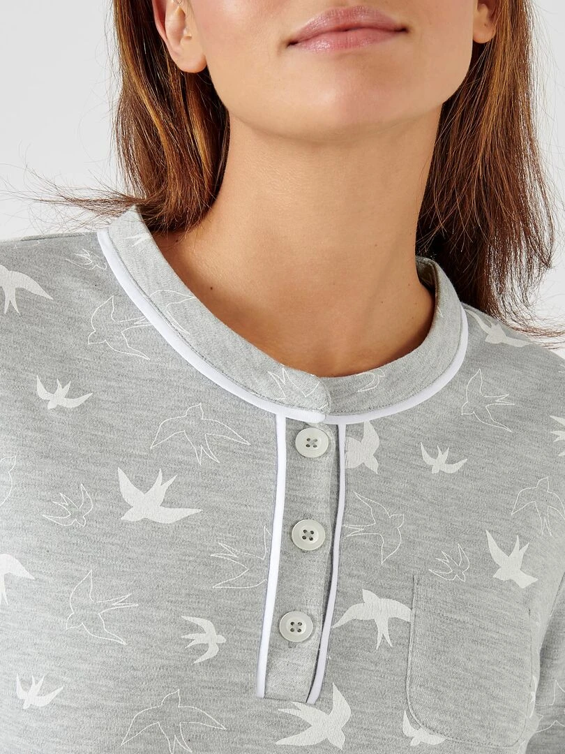 Pyjama interlock Thermolactyl Damart Gris