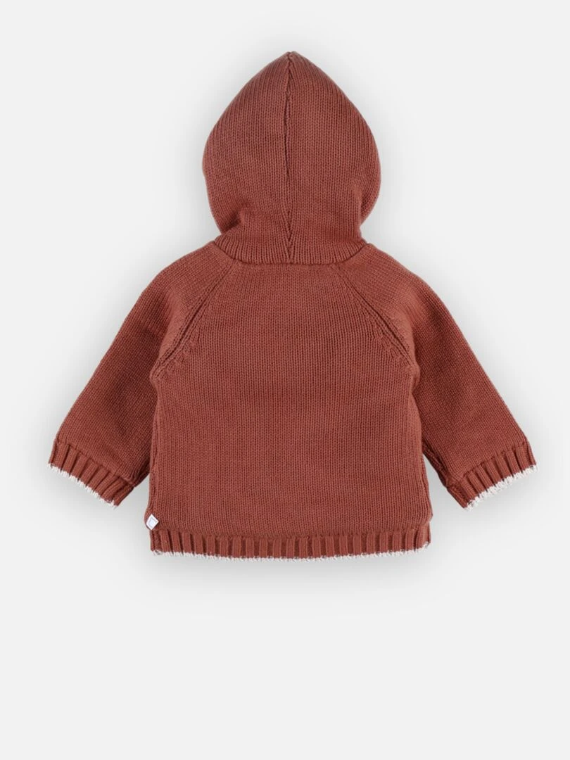 Mantelet ourson en tricot  caramel   Noukie's   Marron
