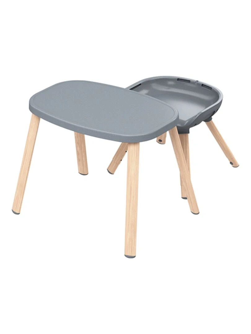 MAXI COSI Moa Chaise haute évolutive 8 en 1 : Réhausseur/Tabouret/Bureau  Beyond Graphite   Gris Gris