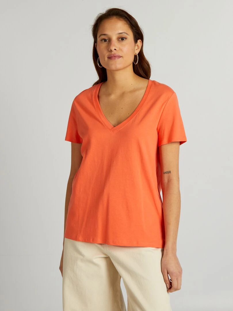 T shirt basique   Corail