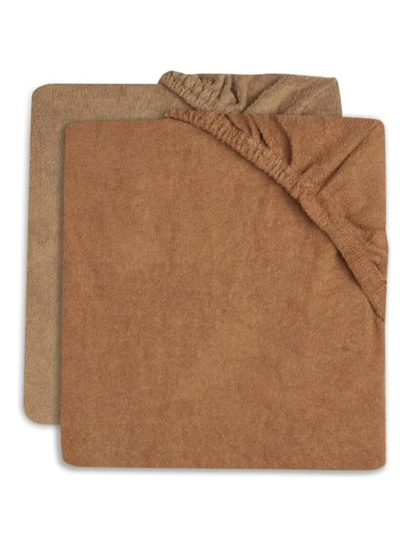 Housse matelas à langer Éponge 50x70cm Caramel/Biscuit (2 pcs) pa Marron