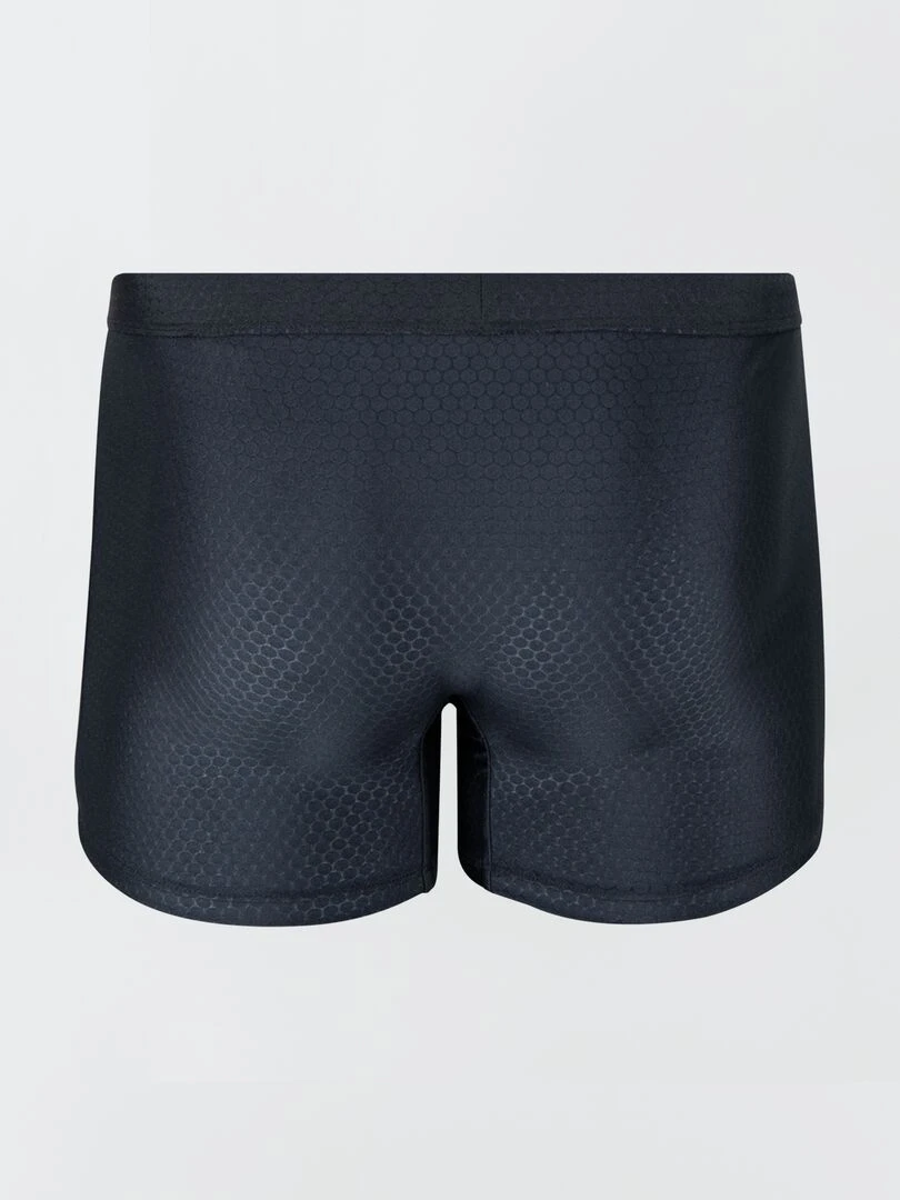 Boxer de bain effet alvéolé 'Athena' Noir