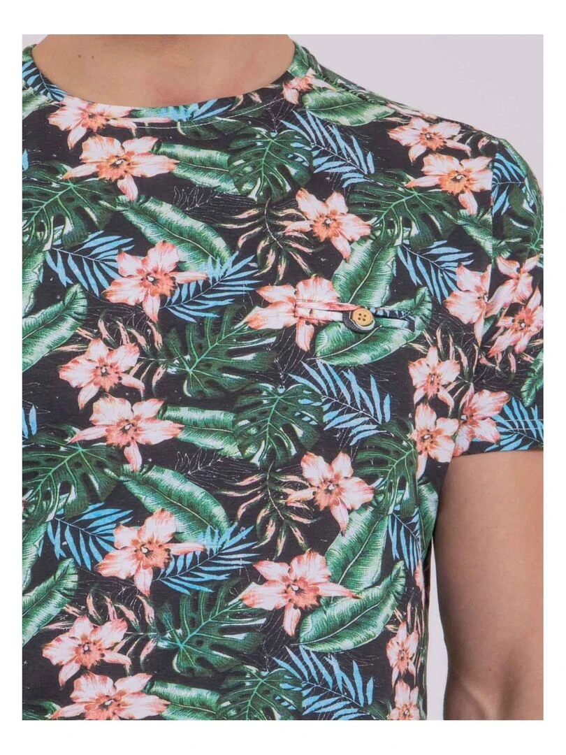 T shirt col rond pur coton NIBOLTA   Noir