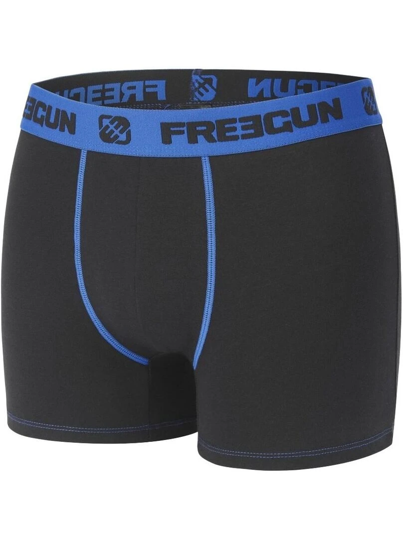 Lot de 4 boxers garçon en Coton Freegun   Noir