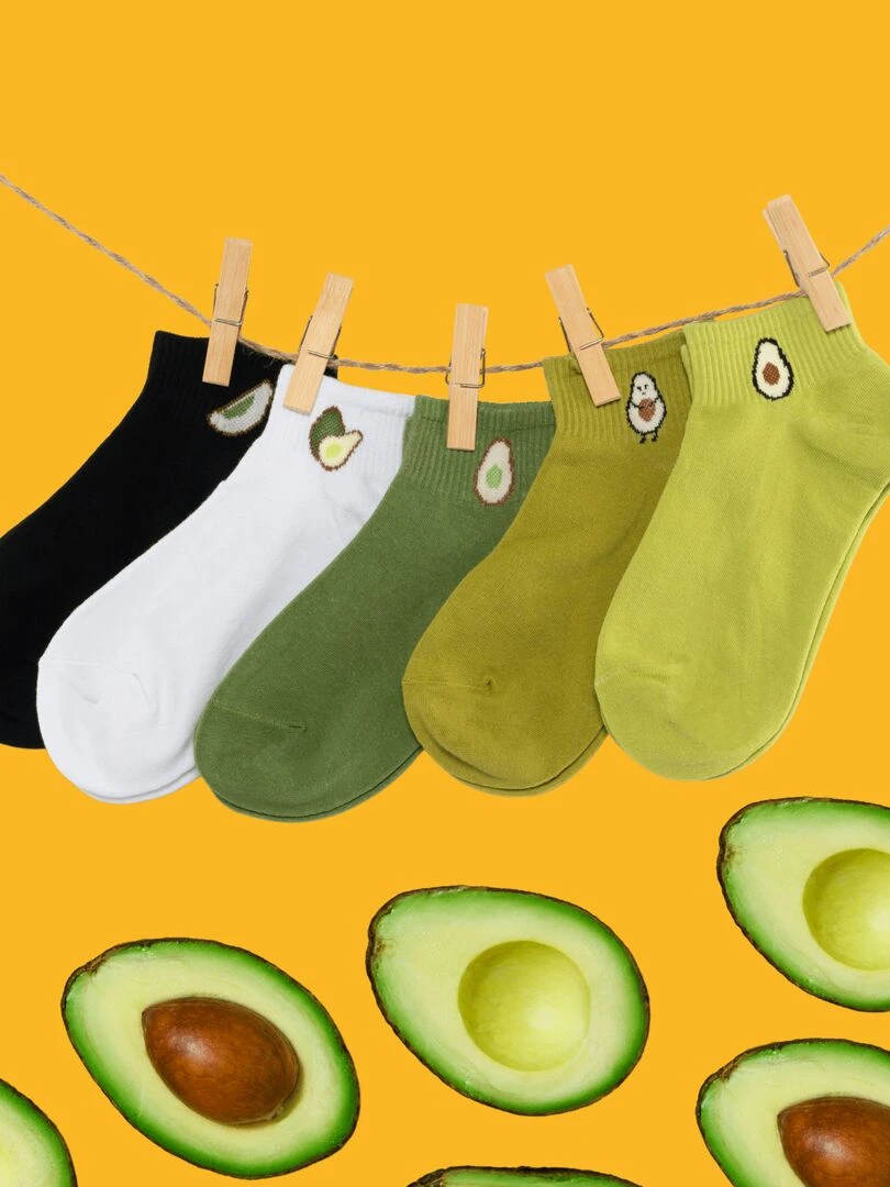 Coffret Chaussettes Avocat (Lot x5) Sockup 35 42 Multicolore