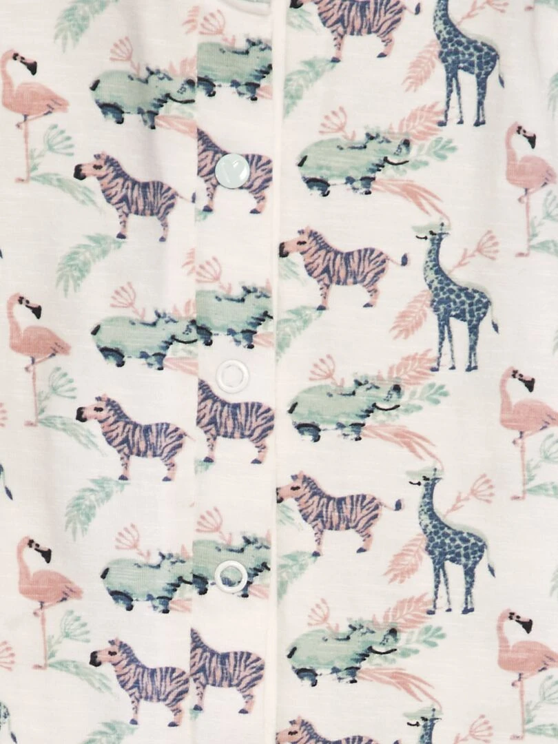 Combinaison de pyjama safari Blanc