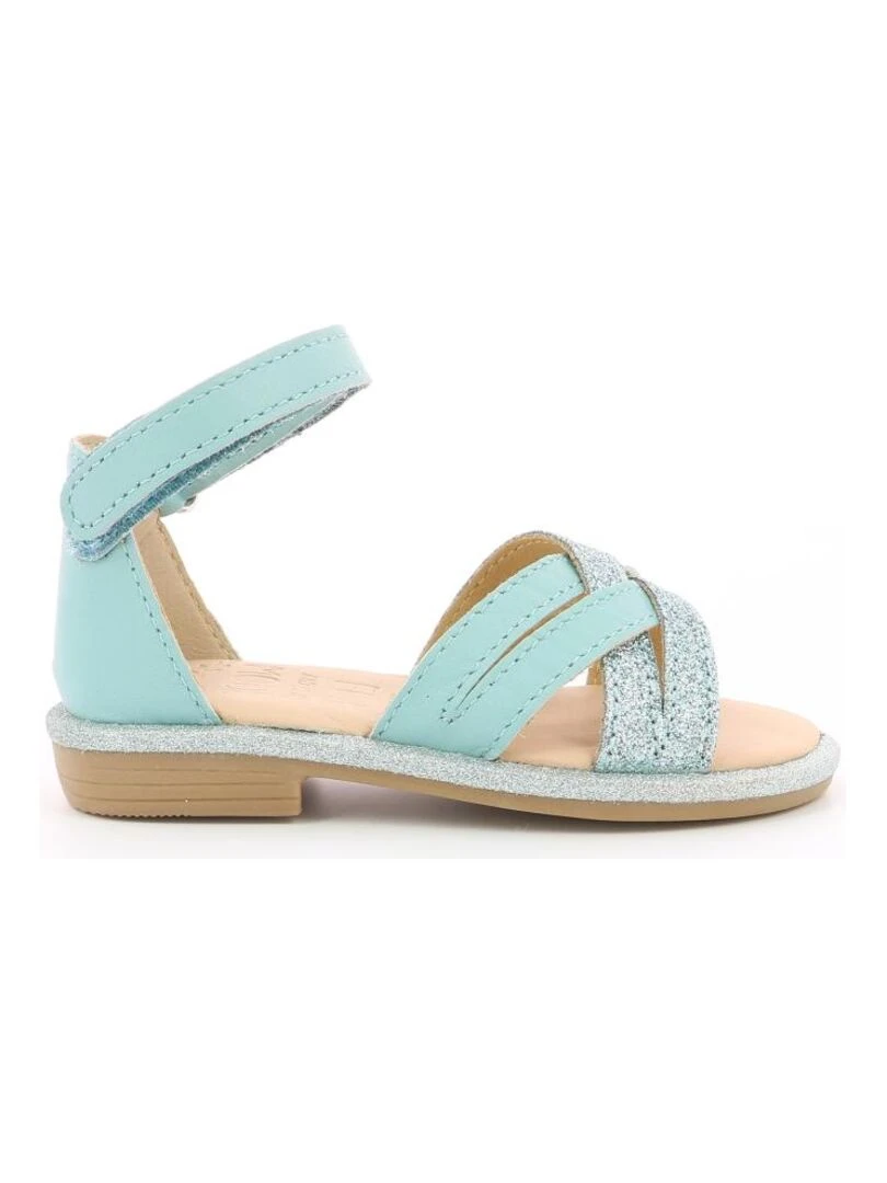 Sandales Cuir Giry Bleu turquoise