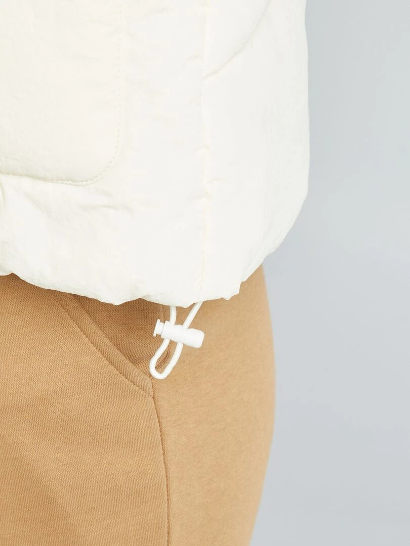 Doudoune matelassée sans manches   Ecru