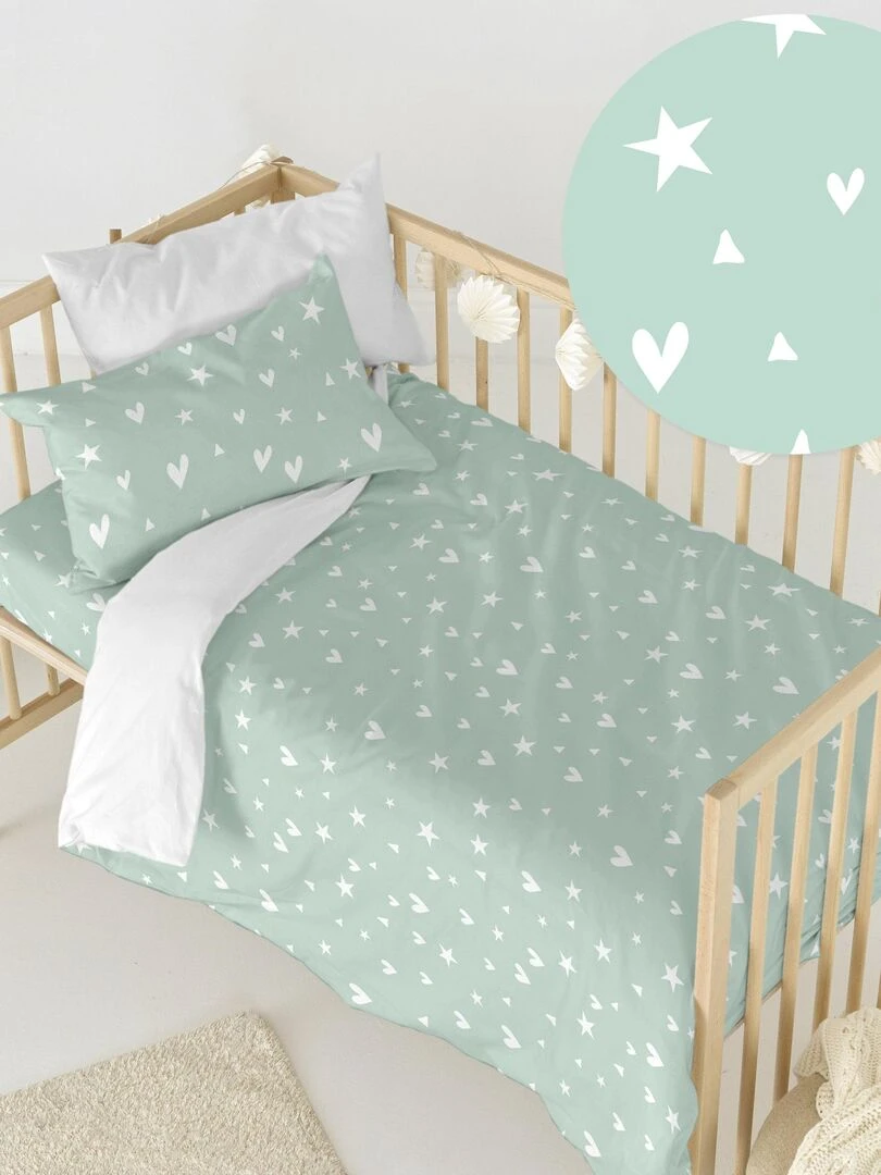 Parure housse de couette 2 pièces Fairy dust "Happyfriday" Blanc